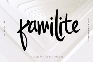 Familite: A Modern Script Typeface for Editorial Design